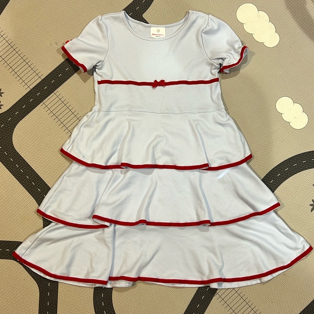 Hanna Andersson tiered dress light blue